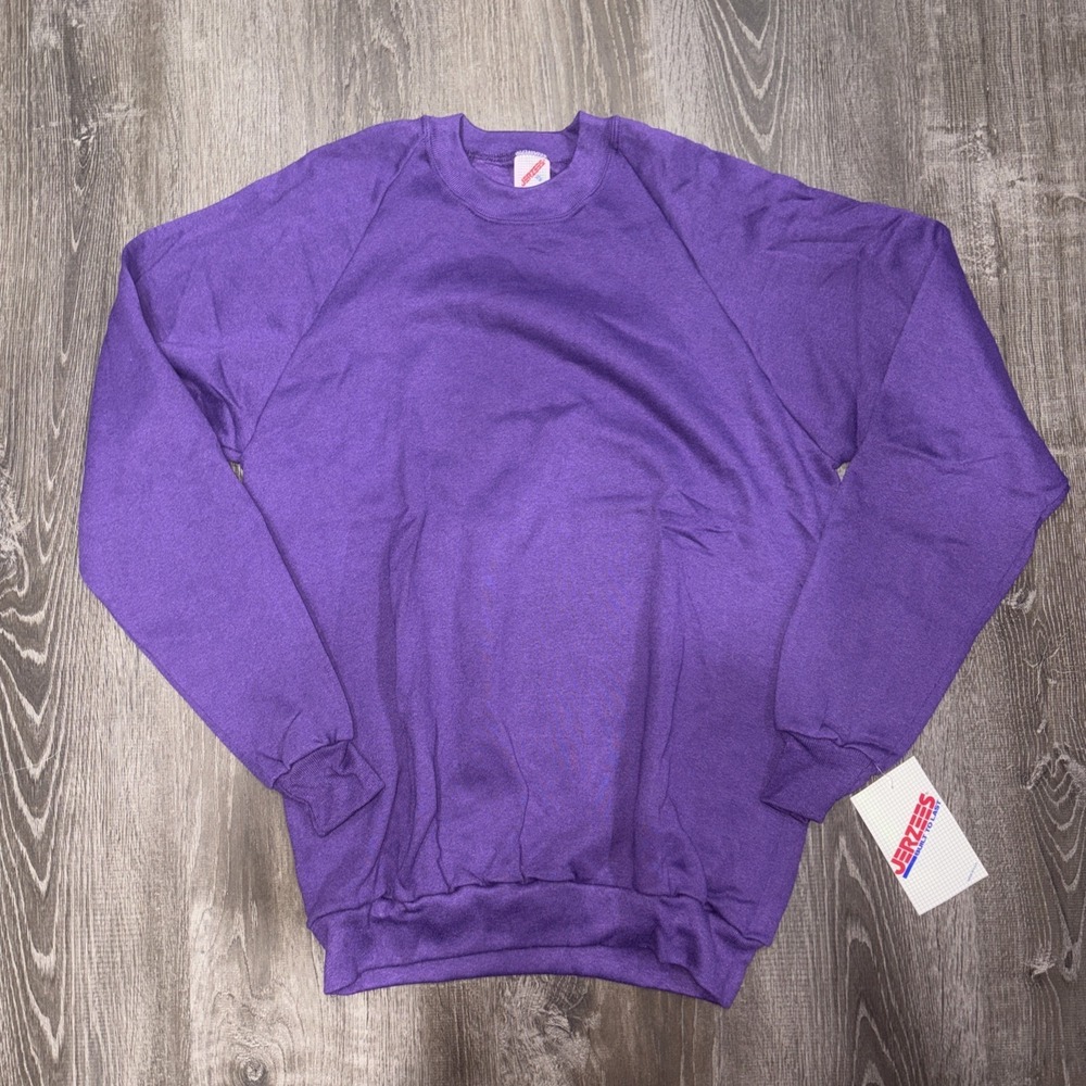 NWT Vintage 90s Jerzees Sweatshirt Mens XL Blank Made in USA Crew Neck Deadstock
